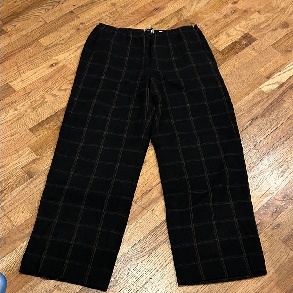 Vince Black Checkered wool Pants